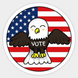 Cute Eagle Vote Sticker